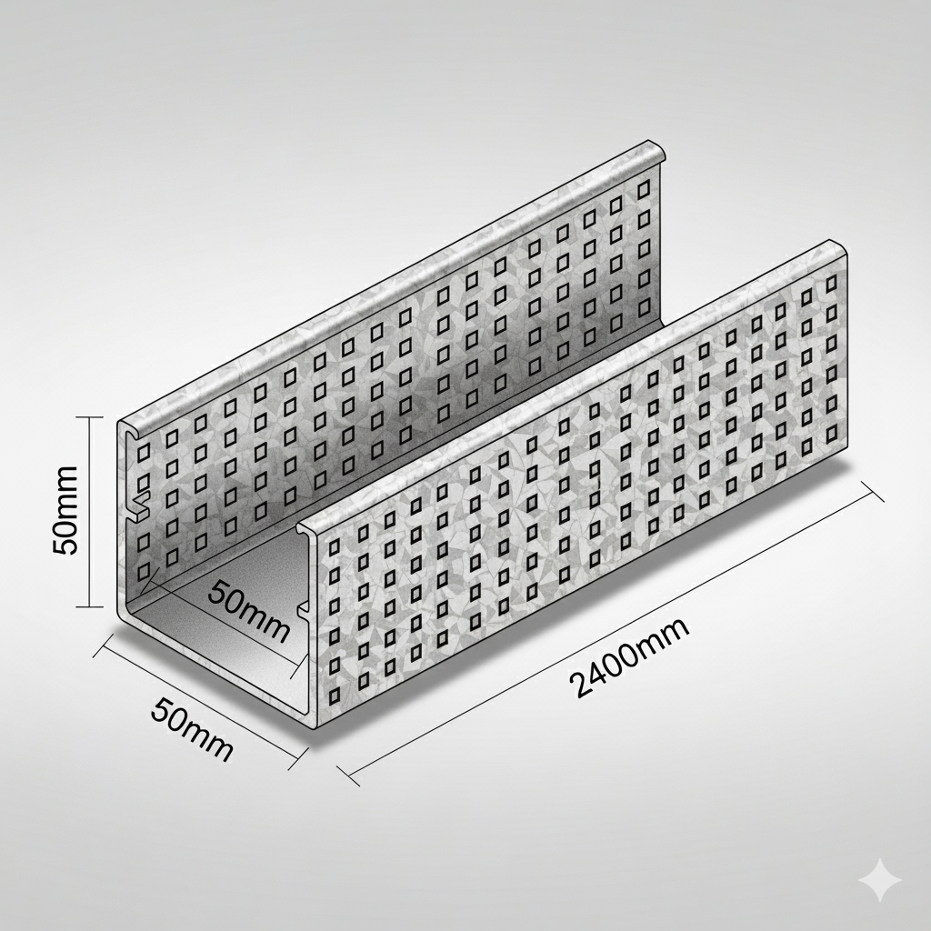 Cable Tray Tipe C HDG 50 X 50 X 2400 MM - Image 5
